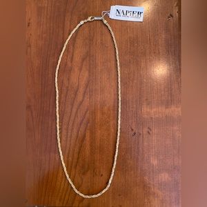 Vintage Napier Twisted Chain Two Tone 24” Necklace NWT!